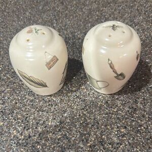 Pfaltzgraff Cream Garden Salt and Pepper Shakers
